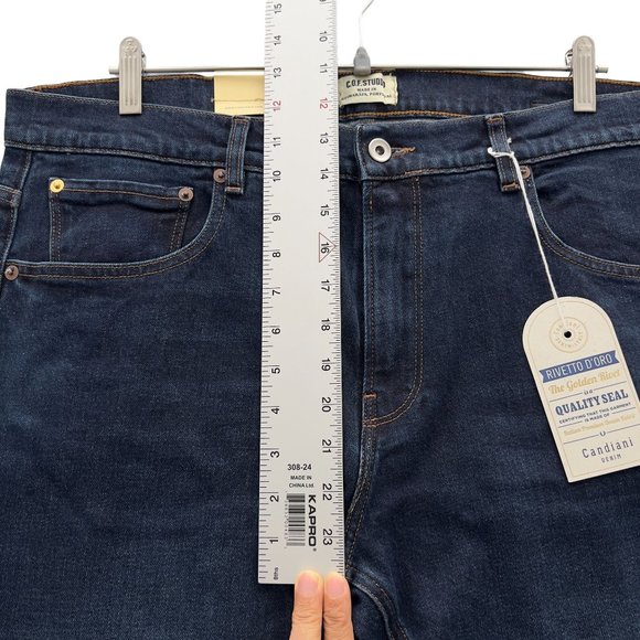 NEW C.O.F. STUDIO Mens M1 Slim True Worn Wash Blue Jeans Size 38 NWT 0042 - Picture 12 of 14